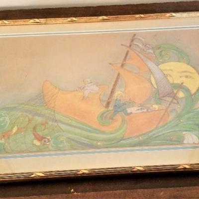 Lot #308  Watercolor Painting of 1932 Momus Float Design - Eunice Bate Coleman