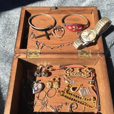 Mixed Jewelry Box Contents w/ .925