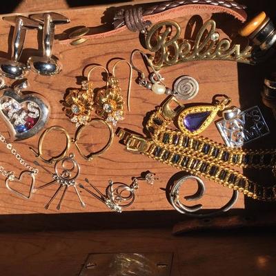 Mixed Jewelry Box Contents w/ .925