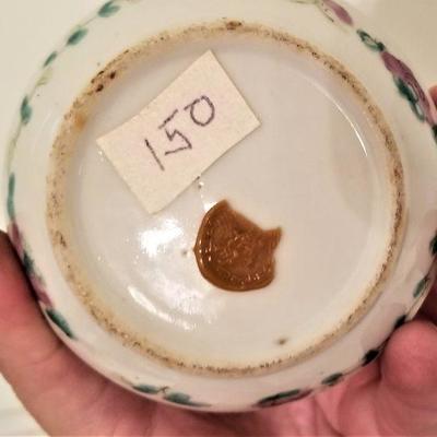 Lot #315  2 Piece Antique Chinese Lot - Trinket Dish and Cup Holder - 19th Century