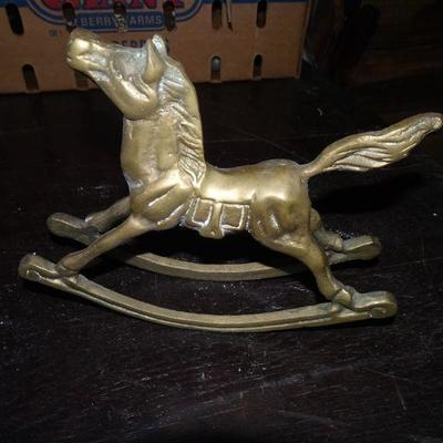 Brass Rocking Horse Figure 