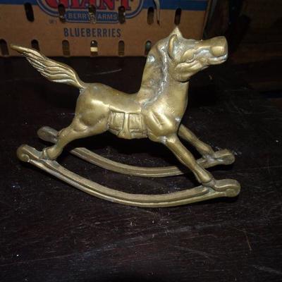 Brass Rocking Horse Figure 