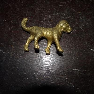 Golden Retriever Brass Dog Figure 