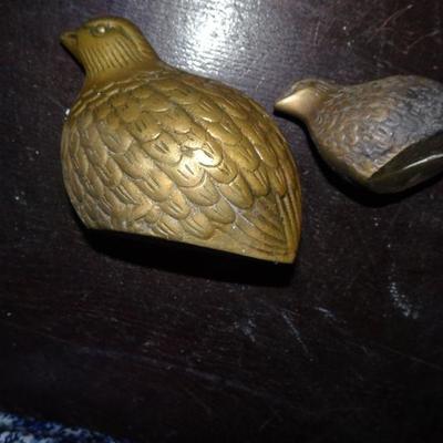2 Turtle Doves, Brass Doves, Christmas Decor 