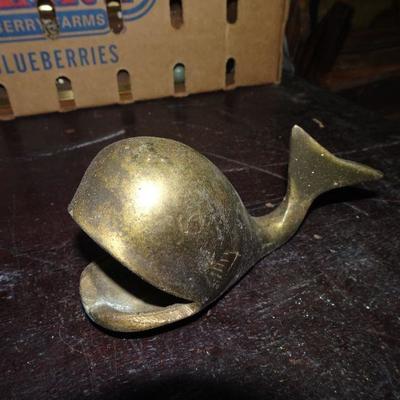 Cute Brass Whale, Nautical Brass