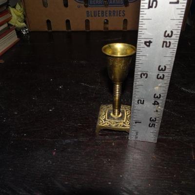 Vintage Brass Israel Candle Stick Holder 