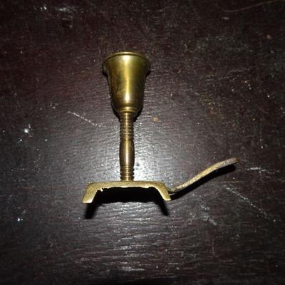 Vintage Brass Israel Candle Stick Holder 