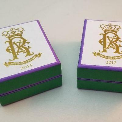 Lot #328  Two Mardi Gras Rex Ladies Ducals - 2015 - 2017
