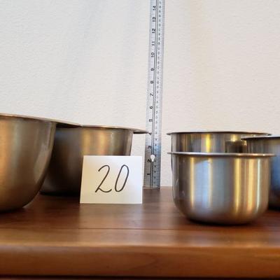 Lot 20: (5) Metal Mixing Bowl Lot
