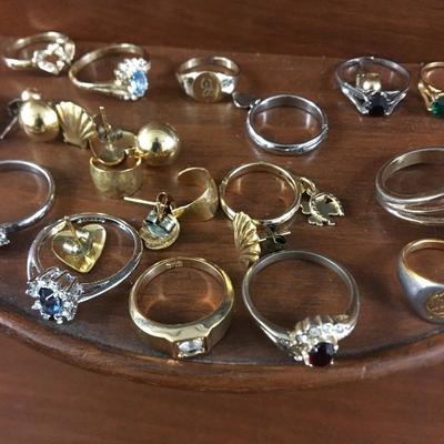 Gold Ring and Earring Collection