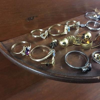 Gold Ring and Earring Collection