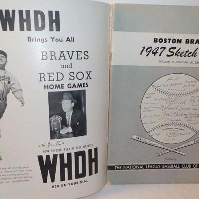 "Original Boston Braves 1947 Sketch Book".