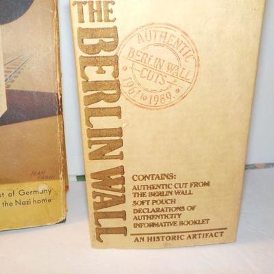 " The Actual Berlin Wall pieces and The last train from Berlin Book".