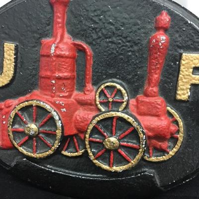 Vintage United Fireman UF Fire Truck Plaque