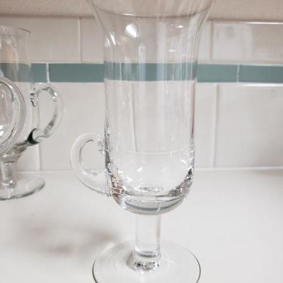 Lot 35: (2) Sizes of Irish Coffee Mugs & (3) Wine Goblets
