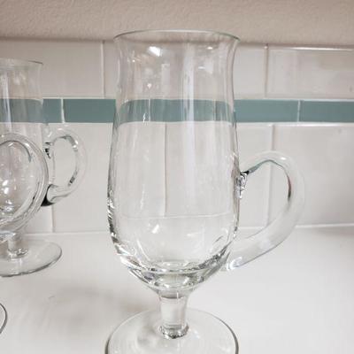 Lot 35: (2) Sizes of Irish Coffee Mugs & (3) Wine Goblets