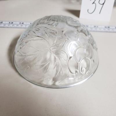 Lot 39: Glass Bowls with Grape Motif Lot