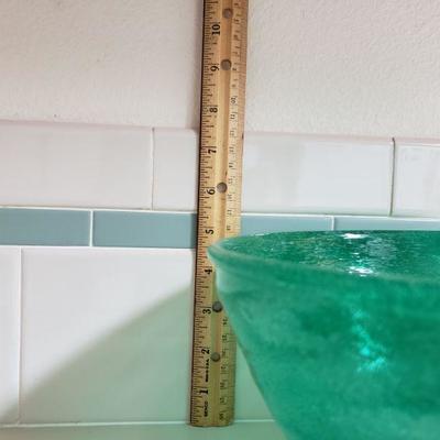 Lot 45: Vintage Green Blown Glass Bowl