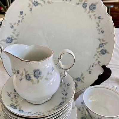 LOT 52  MIKASA SET OF DISHES ROSE MELODY SERVICE FOR 8