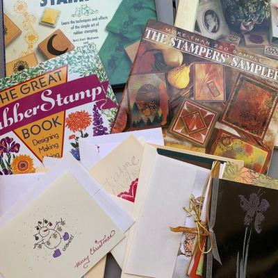 LOT 122  OVER 200 STAMP BLOCKS PAPERS TOOLS RIBBON CRAFTS HOBBY SCRAPBOOKING