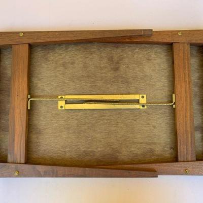 LOT 154  MCM FOLDING SIDE TABLE JOHN KEAL for BROWN SALTMAN 