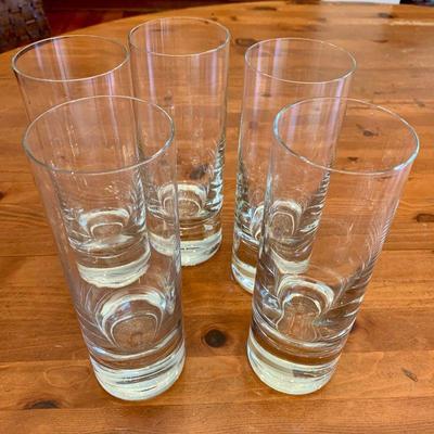 LOT 176   VINTAGE ROSENTHAL HEAVY GLASS TALL TUMBLERS 