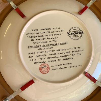 LOT 181  SET OF 8 NORMAN ROCKWELL COLLECTOR'S PLATES REDISCOVERED WOMEN
