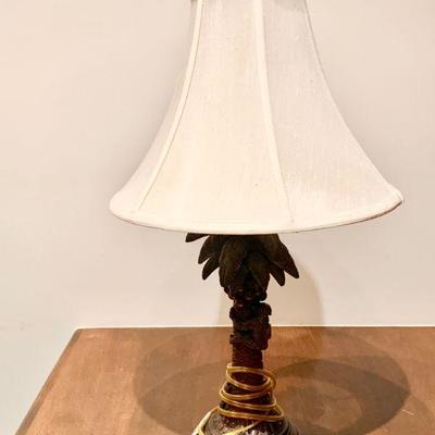 ARC 189   FIGURAL TABLE LAMP MONKEY PALM TREE 