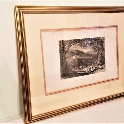 Lot #333  Nice Pair of Antique British Engravings - Framed - Romantic Scenes - 1822
