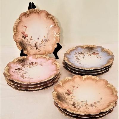 Lot #338  Twelve beautiful Limoges Plates - Three colors