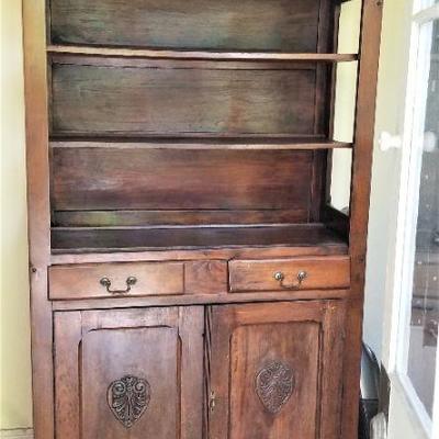 Lot #343  Antique Primitive Kitchen Cabinet - a classic