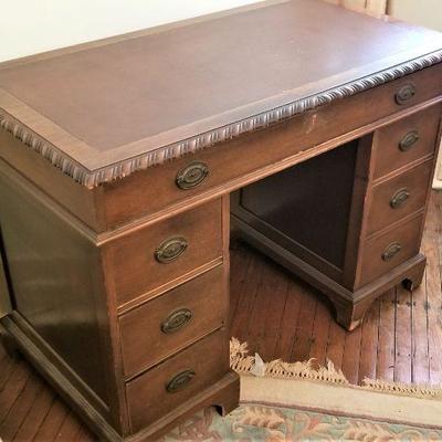 Lot #345  Vintage Knee-Hole Desk