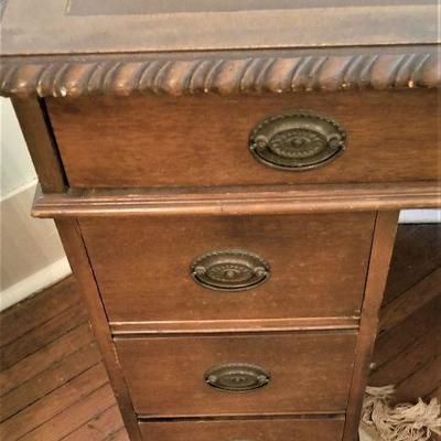Lot #345  Vintage Knee-Hole Desk