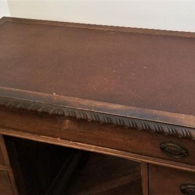 Lot #345  Vintage Knee-Hole Desk