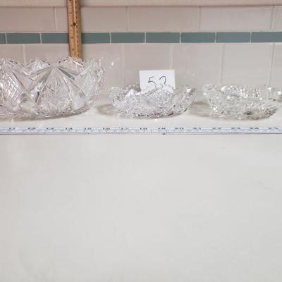Lot 52: (3) Cut Crystal Bowls