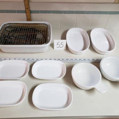 Lot 55: Corning Lot & Indoor Electric Grill
