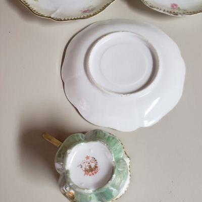 Lot 56: Antique Prussian Demitasse Cups 2 sets of 3