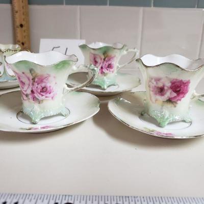 Lot 56: Antique Prussian Demitasse Cups 2 sets of 3