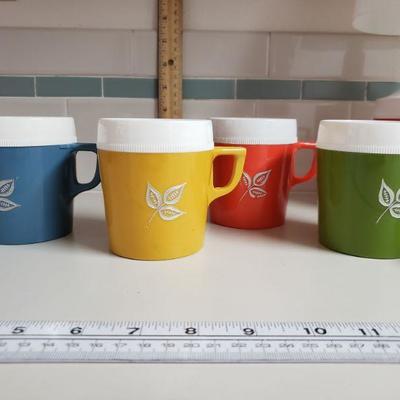 Lot 58: Mid Century Modern Mugs, Travel Tumblers and Lantern 