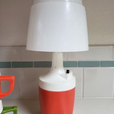 Lot 58: Mid Century Modern Mugs, Travel Tumblers and Lantern 