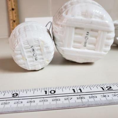 Lot 62: (2) Fitz & Floyd Porcelain Baskets & (1) Woven Portugal Dish