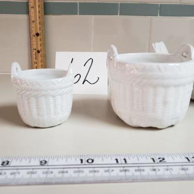 Lot 62: (2) Fitz & Floyd Porcelain Baskets & (1) Woven Portugal Dish