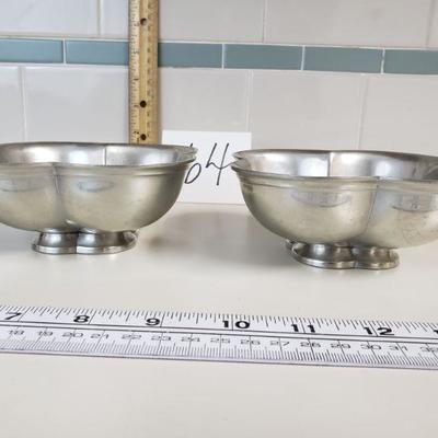 Lot 64: Danmark Pewter Flower Dishes (2)