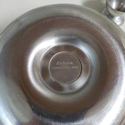Lot 67: Mid CenturyModern (2) Egg Cups, a Sauce Dish and Tray
