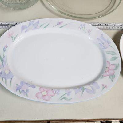 Lot 71:  Platter, Plate and Serving Bowl Lot