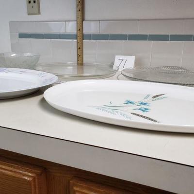 Lot 71:  Platter, Plate and Serving Bowl Lot