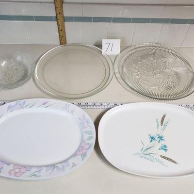 Lot 71:  Platter, Plate and Serving Bowl Lot