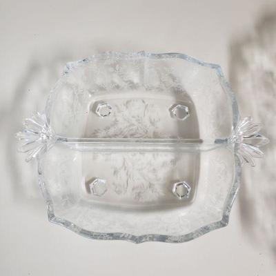 Lot 72: Etched Flower Dish Lot