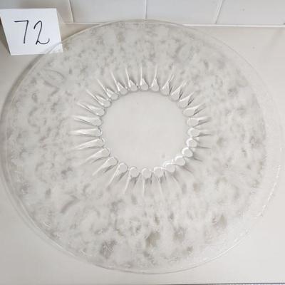 Lot 72: Etched Flower Dish Lot