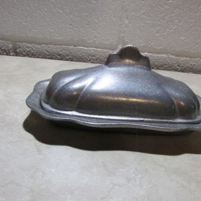 4-015 Pewter Vintage Carson Freeport Butter Dish